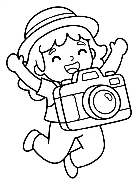 Desenho de Lila Dancing with a Toy Camera para colorir e imprimir grátis