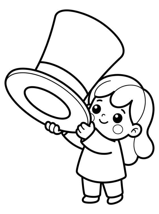 Desenho de Lila and Bita's Top Hat para colorir e imprimir grátis