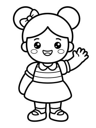 Desenho de Lila Smiling and Waving para colorir e imprimir grátis