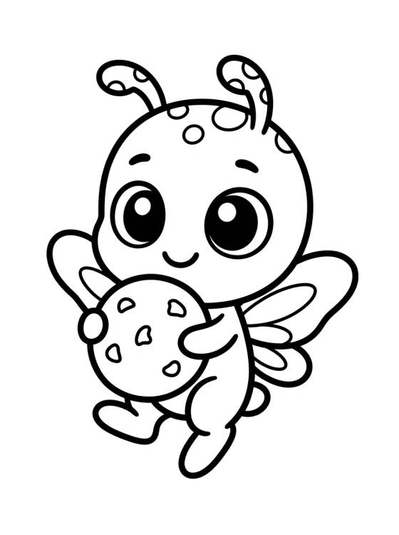Desenho de Tikki the Ladybug Kwami para colorir e imprimir grátis