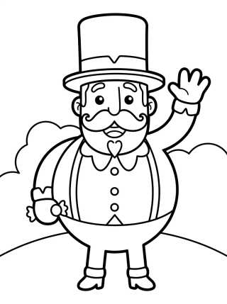 Desenho de Cute Bita with Top Hat para colorir e imprimir grátis