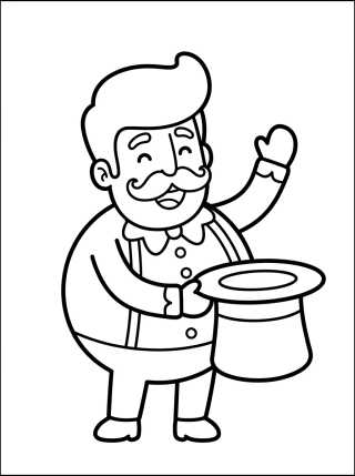 Bita with Magic Top Hat para colorir Desenho de Bita with Magic Top Hat para colorir e imprimir grátis