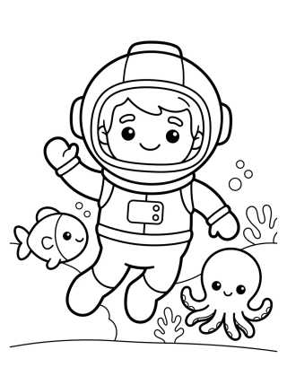 Desenho de Bita and Under the Sea Friends para colorir e imprimir grátis
