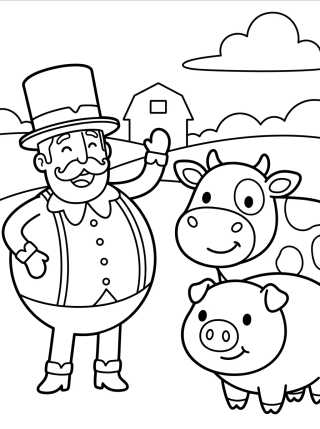 Desenho de Bita on the Farm para colorir e imprimir grátis