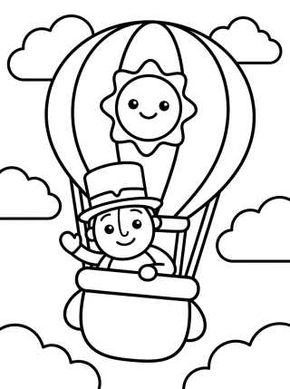 Desenho de Bita in the Magic Balloon para colorir e imprimir grátis