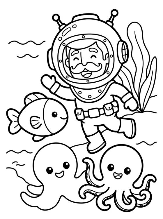 Desenho de Bita Under the Sea para colorir e imprimir grátis
