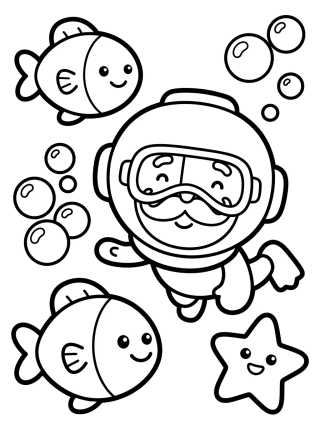 Desenho de Bita Under the Sea para colorir e imprimir grátis
