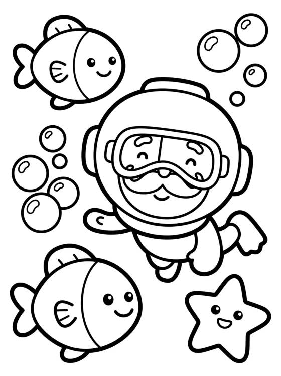 Desenho de Bita Under the Sea para colorir e imprimir grátis