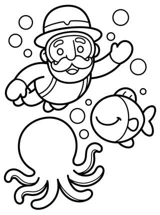 Desenho de Bita Under the Sea para colorir e imprimir grátis