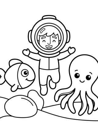 Desenho de Bita Under the Sea para colorir e imprimir grátis