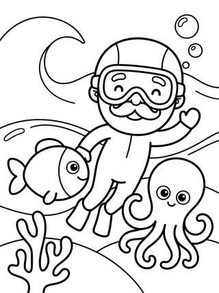 Desenho de Bita Under the Sea para colorir e imprimir grátis