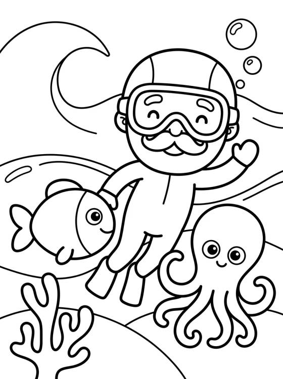 Desenho de Bita Under the Sea para colorir e imprimir grátis