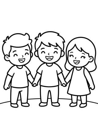 Desenho de Smiling Tito, Dan, and Lila para colorir e imprimir grátis