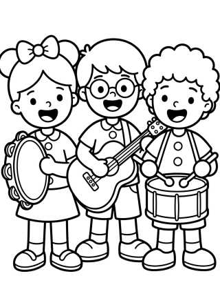 Desenho de Bita's Friends Playing para colorir e imprimir grátis
