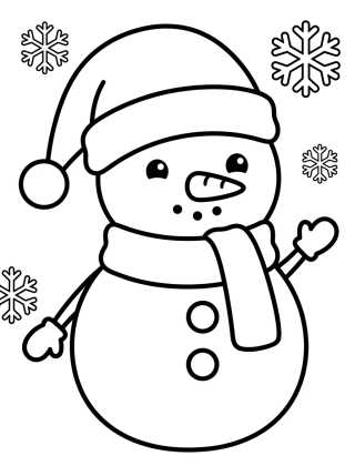 Desenho de Celebration Snowman para colorir e imprimir grátis