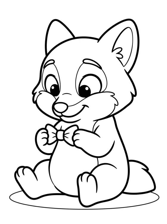 Desenho de Cute Baby Nick Wilde para colorir e imprimir grátis