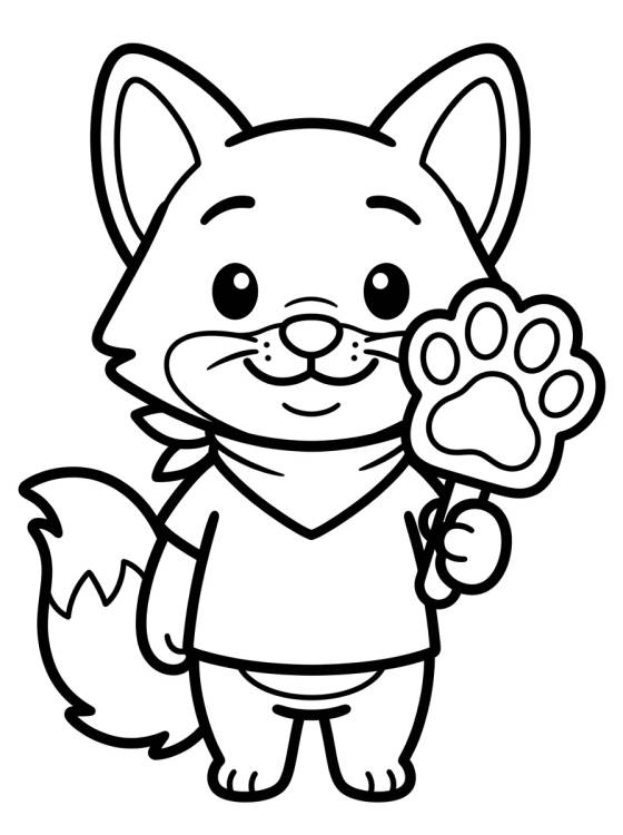 Desenho de Nick Wilde with Cute Pawpsicle para colorir e imprimir grátis