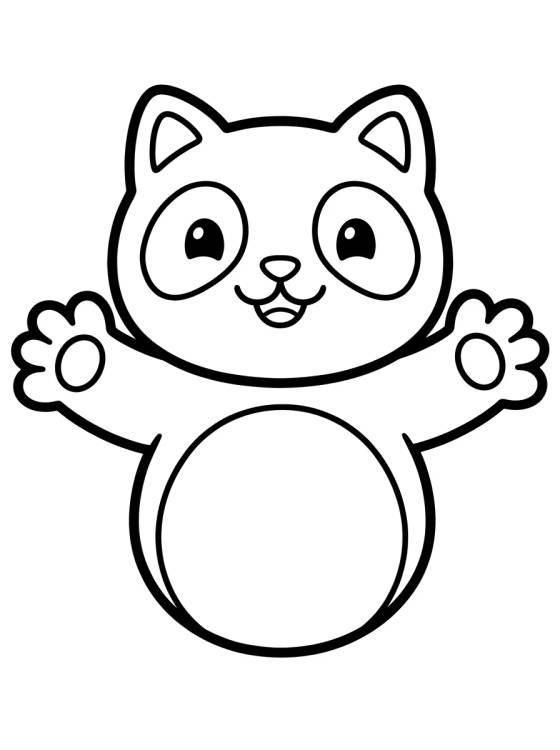Desenho de Pandy Paws Giving a Pandy Hug para colorir e imprimir grátis