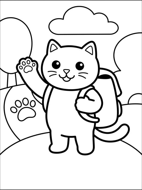 Desenho de Adventurer Backpacker Pandy Paws para colorir e imprimir grátis