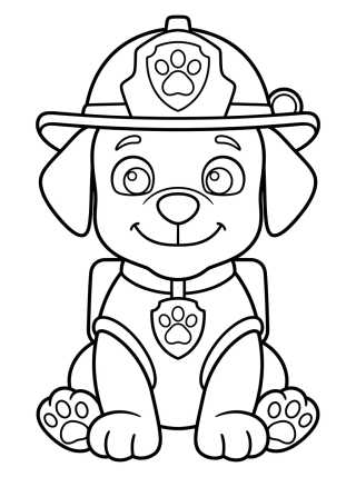 Desenho de Marshall the Firefighter Pup para colorir e imprimir grátis