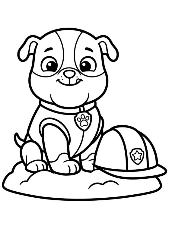 Desenho de Rubble the Construction Bulldog para colorir e imprimir grátis