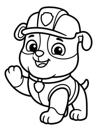 Desenho de Smiling Rubble the Builder para colorir e imprimir grátis