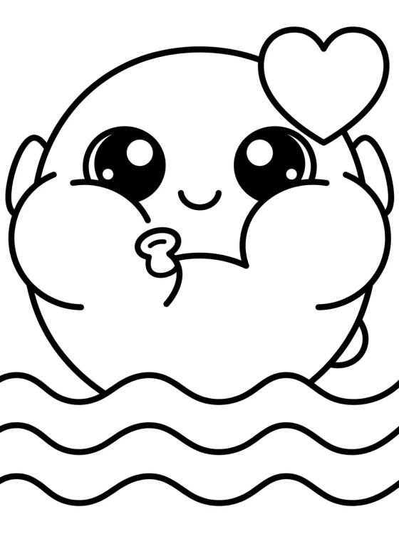 Desenho de Cute Bubble Fish para colorir e imprimir grátis