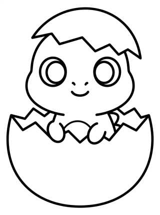 Desenho de Kawaii Baby Dinosaur para colorir e imprimir grátis