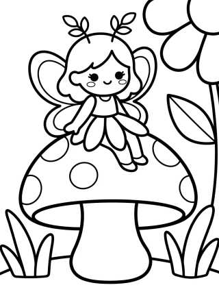 Desenho de Flower Fairy para colorir e imprimir grátis