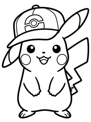 Coleção de desenhos para colorir: Cute and Kawaii Pikachu