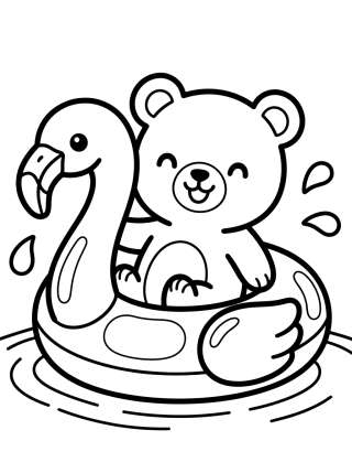 Coleção de desenhos para colorir: Summer Pool Party Coloring Pages