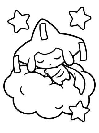 Desenho de Jirachi the Wish Pokémon para colorir e imprimir grátis