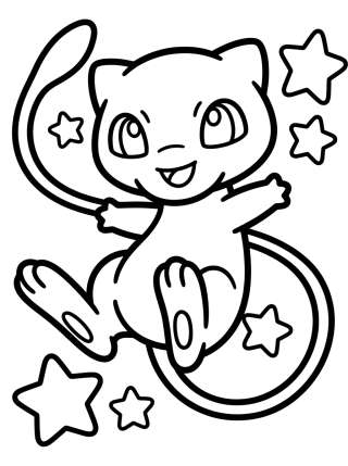 Coleção de desenhos para colorir: Cute Legendary Pokémon