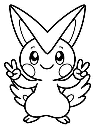 Desenho de Victorious Victini para colorir e imprimir grátis