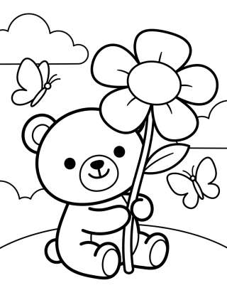 Coleção de desenhos para colorir: Cute Springtime