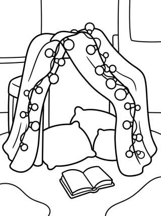 Desenho de Sheet Fort and Fairy Lights para colorir e imprimir grátis