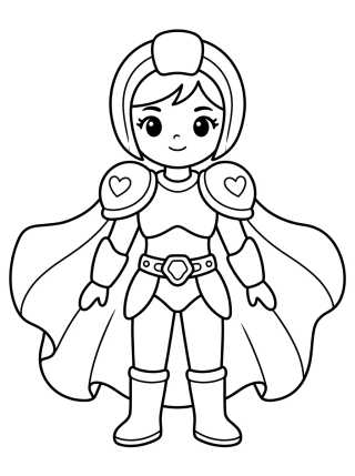 Desenho de Futuristic Armor with Cape para colorir e imprimir grátis
