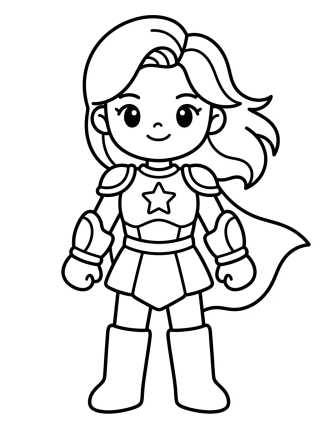 Desenho de Holographic Armor and K-Pop Cape para colorir e imprimir grátis