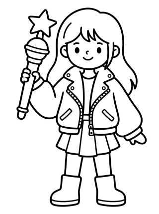 Desenho de Stylish Jacket and Spear Outfit para colorir e imprimir grátis