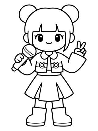 Coleção de desenhos para colorir: K-Pop Warrior Outfits