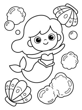 Desenho de MerCat Swimming in the Spa Sea para colorir e imprimir grátis