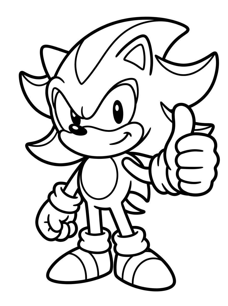 Chibi Shadow Coloring Page - Free Printable PDF