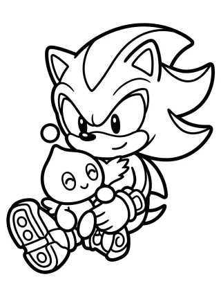 Desenho de Shadow with a Cute Chao para colorir e imprimir grátis