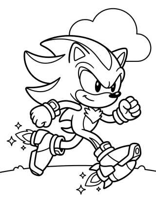 Desenho de Shadow Running with Jet Boots para colorir e imprimir grátis