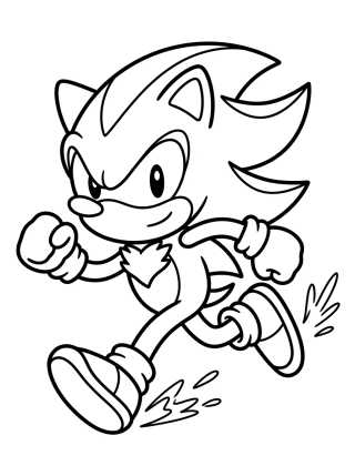Desenho de Shadow Running at High Speed para colorir e imprimir grátis