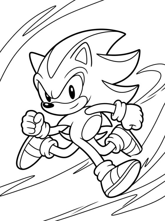 Shadow Running Fast para colorir Desenho de Shadow Running Fast para colorir e imprimir grátis