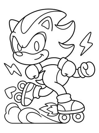 Desenho de Shadow Running Super Fast para colorir e imprimir grátis