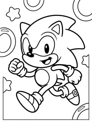 Coleção de desenhos para colorir: Sonic the Hedgehog Coloring Pages