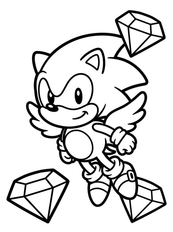 Desenho de Cute Super Sonic para colorir e imprimir grátis