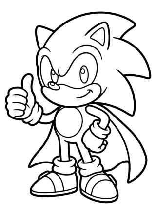 Desenho de Super Sonic Victory Pose para colorir e imprimir grátis
